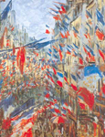 Gemaelde Reproduktion von Claude Monet Avenue Saint-Denis, 30. Juni 1878 Feier