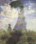 Gemaelde Reproduktion von Claude Monet Eine Frau mit Sonnenschirm