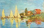 Gemaelde Reproduktion von Claude Monet Regatta in argenteuil
