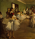 Gemaelde Reproduktion von Edgar Degas, Die Tanzklasse 2