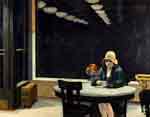 Gemaelde Reproduktion von Edward Hopper Der Automat