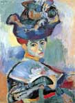 Gemaelde Reproduktion von Henri Matisse Eine Frau mit einem Hut (Madame Matisse)
