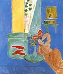 Gemaelde Reproduktion von Henri Matisse Goldfische mit Scuptur