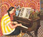 Gemaelde Reproduktion von Henri Matisse Junge Mädchen am Klavier