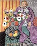 Gemaelde Reproduktion von Henri Matisse Lila Anemonen
