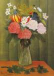 Gemälde Reproduktion von Henri Rousseau Blumen in einer Flasche
