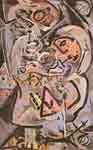 Gemaelde Reproduktion von Jackson Pollock Lektion 1 Totem