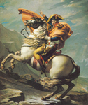 Gemälde Reproduktion von Jacques-Louis David Bonaparte über den Bernardo Pass