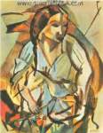 Gemälde Reproduktion von Jules Pascin Porträt einer Frau