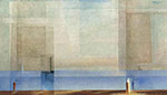 Gemaelde Reproduktion von Lyonel Feininger Ruhe auf See II