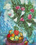Gemaelde Reproduktion von Marc Chagall Früchte und Blumen