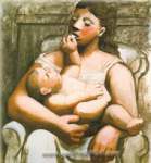 Gemaelde Reproduktion von Pablo Picasso Mutterschaft