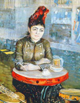Gemaelde Reproduktion von Vincent Van Gogh Die Frau im Café Tambourin