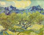 Gemaelde Reproduktion von Vincent Van Gogh Landschaft mit OlivenBäumen