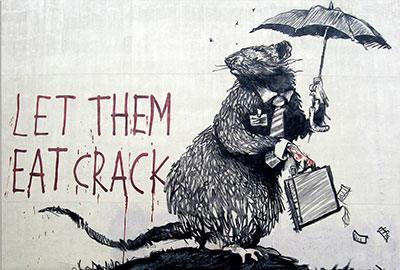 Banksy Que coman crack. reproduccione de cuadro