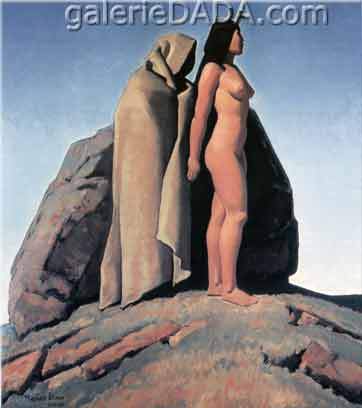 Maynard Dixon Alegoría reproduccione de cuadro