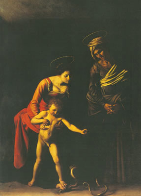 Michelangelo Caravaggio Madonna dei Palafrenieri reproduccione de cuadro