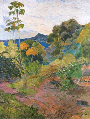 Paul Gauguin Paisaje Martinque reproduccione de cuadro