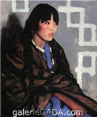 Robert Henri Chica india reproduccione de cuadro