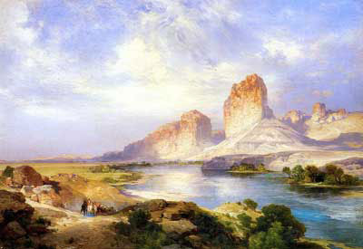 Thomas Moran Río Verde, Wyoming reproduccione de cuadro