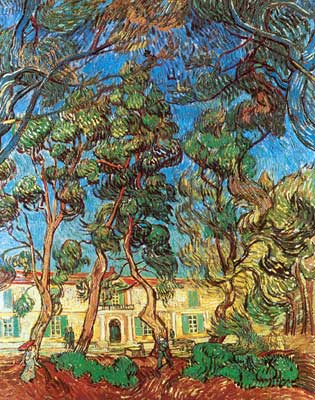 Vincent Van Gogh Los motivos del asilo (pintura gruesa de Impasto) reproduccione de cuadro