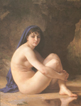Adolphe-William Bouguereau Sentado Nude reproduccione de cuadro