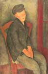 Amedeo Modigliani Sentado Boy con Cap. reproduccione de cuadro