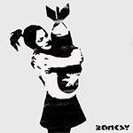 Banksy Hugger de bombas reproduccione de cuadro