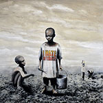 Banksy Odio los lunes. reproduccione de cuadro