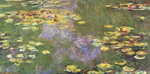 Claude Monet Agua - Lily Pond, Giverny reproduccione de cuadro