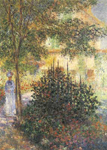 Claude Monet Camille en el Jardín de la Casa en Argenteuil reproduccione de cuadro