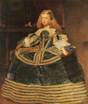 Diego Rodriguez de Silva Velazquez Infanta Margarita con un vestido azul reproduccione de cuadro