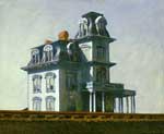 Edward Hopper Casa por el Ferrocarril reproduccione de cuadro