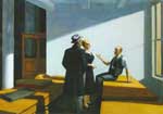 Edward Hopper Conferencia en Night reproduccione de cuadro
