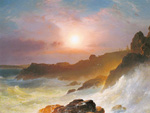 Frederic Edwin Church Escena costera reproduccione de cuadro