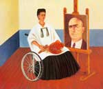 Frida Kahlo Auto-Retrato con el Dr. Farill reproduccione de cuadro