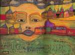 Friedensreich Hundertwasser Irinaland sobre los Balcanes reproduccione de cuadro