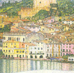 Gustave Klimt Malcesine en el lago Garda reproduccione de cuadro