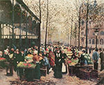 Jean Beraud Les Halles. reproduccione de cuadro