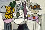 Pablo Picasso Pitcher y Fruit Bowl reproduccione de cuadro