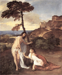 Titian Noli me Tangere. reproduccione de cuadro
