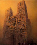 Zdzislaw Beksinski Catedral reproduccione de cuadro