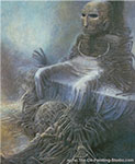 Zdzislaw Beksinski Hombre de piedra reproduccione de cuadro