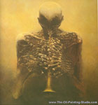 Zdzislaw Beksinski Piper City in California USA reproduccione de cuadro