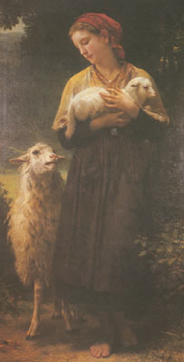 Adolphe-William Bouguereau La bergère reproduction-de-tableau