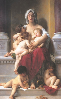 Adolphe-William Bouguereau La charité reproduction-de-tableau