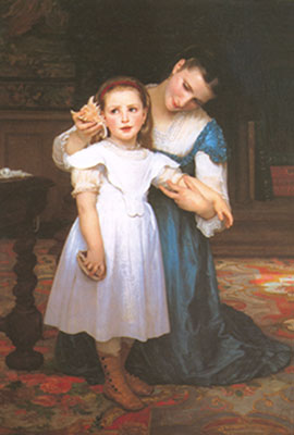 Adolphe-William Bouguereau La coquille reproduction-de-tableau