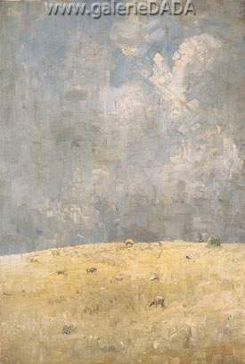 Arthur Merric Boyd Paysage de Rosebud avec des moutons de pâturage reproduction-de-tableau