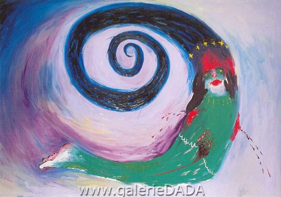 Arthur Merric Boyd Reine verte de la nuit reproduction-de-tableau