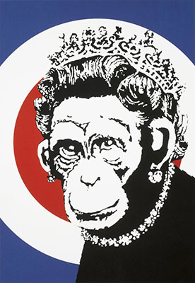 Banksy Reine des singes reproduction-de-tableau